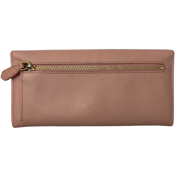 Prada Saffiano Leather Bow Flap Wallet Pink - Picture 3 of 12